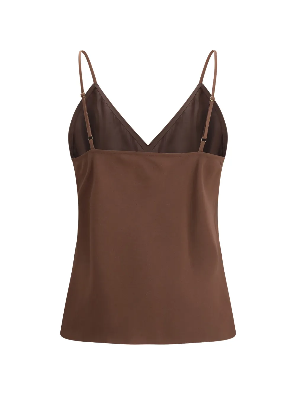  Forte Forte V-neck Slip Tank Top - Brown 