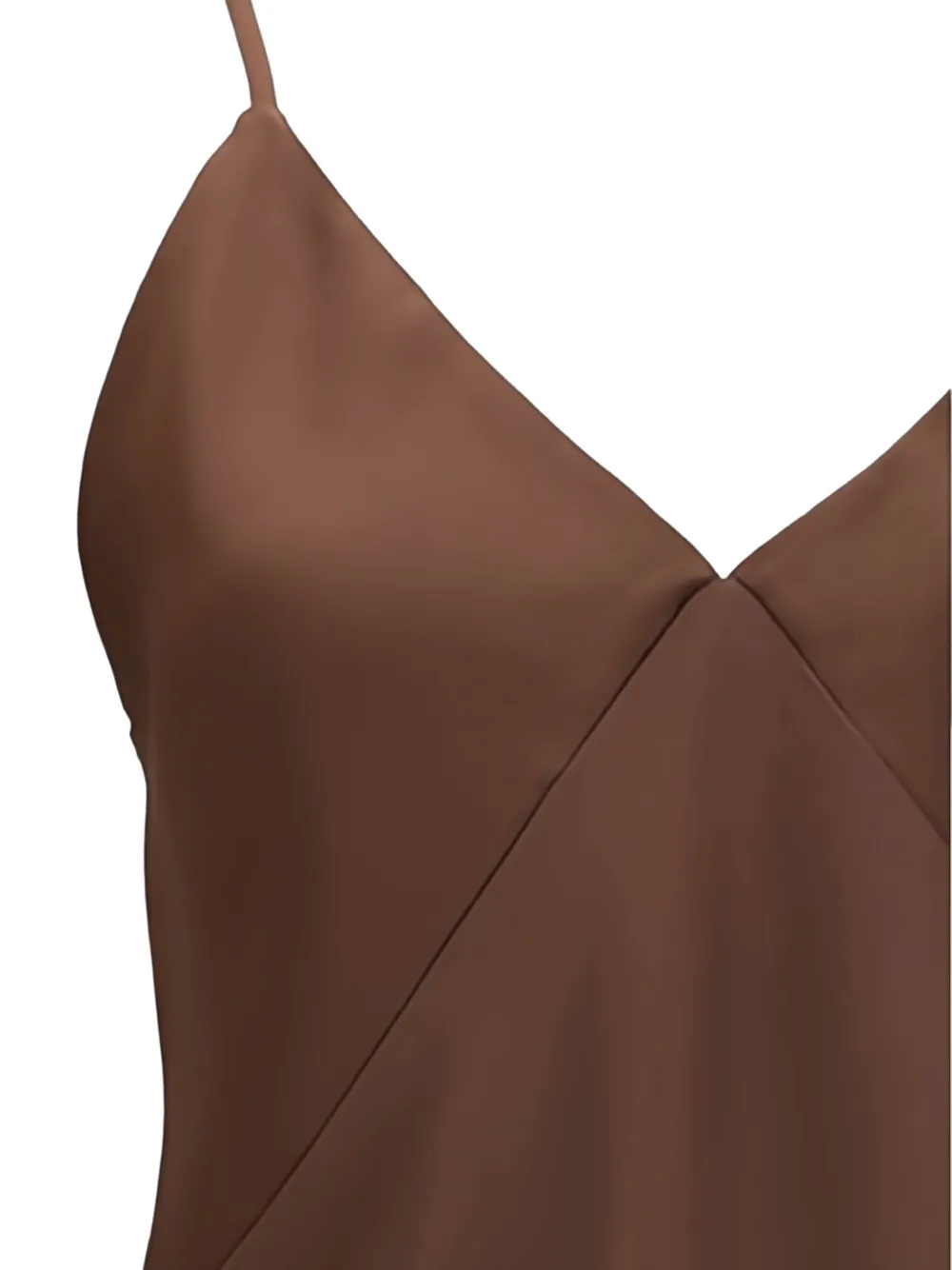 Forte Forte V-neck Slip Tank Top - Brown 