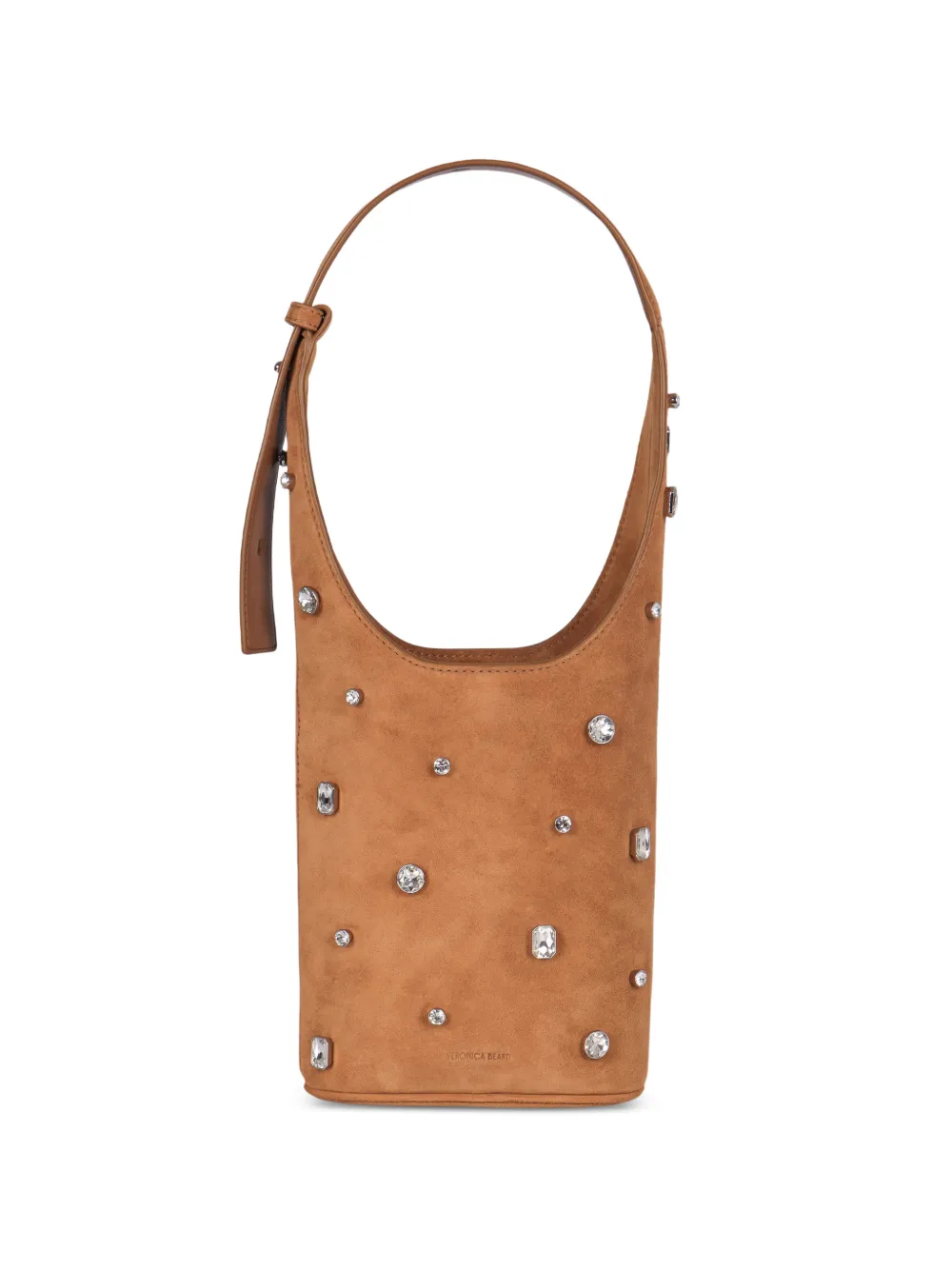 Veronica Beard crystal-embellished ring bucket bag - Marrone