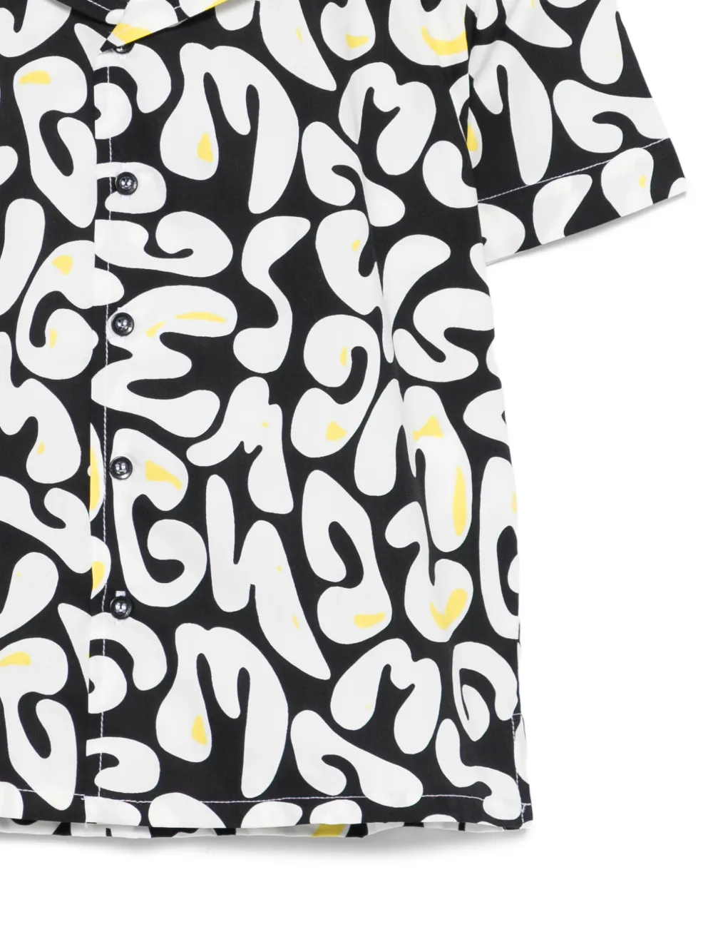  Msgm Kids Patterned Shirt - Black 