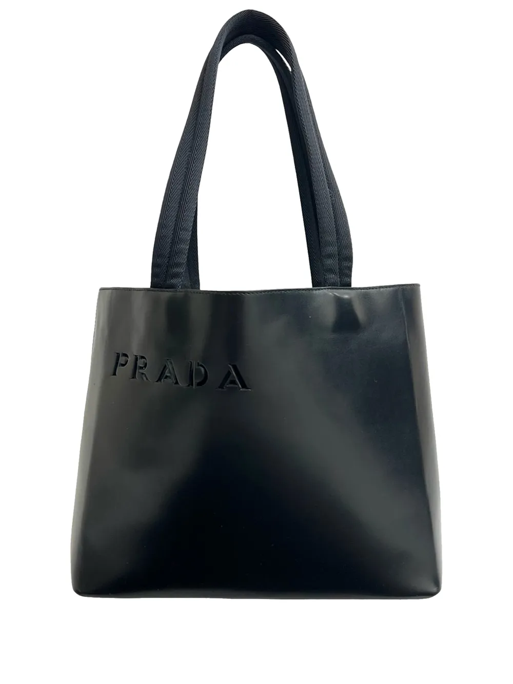 Prada Pre-Owned 2010-2025 Spazzolato Laser Cut Logo tote bag - Nero