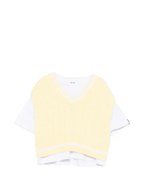 MSGM Kids playera en tejido de ochos