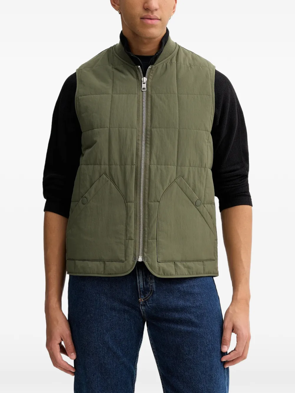 Marc O'Polo Gilet impermeabile trapuntato - Verde
