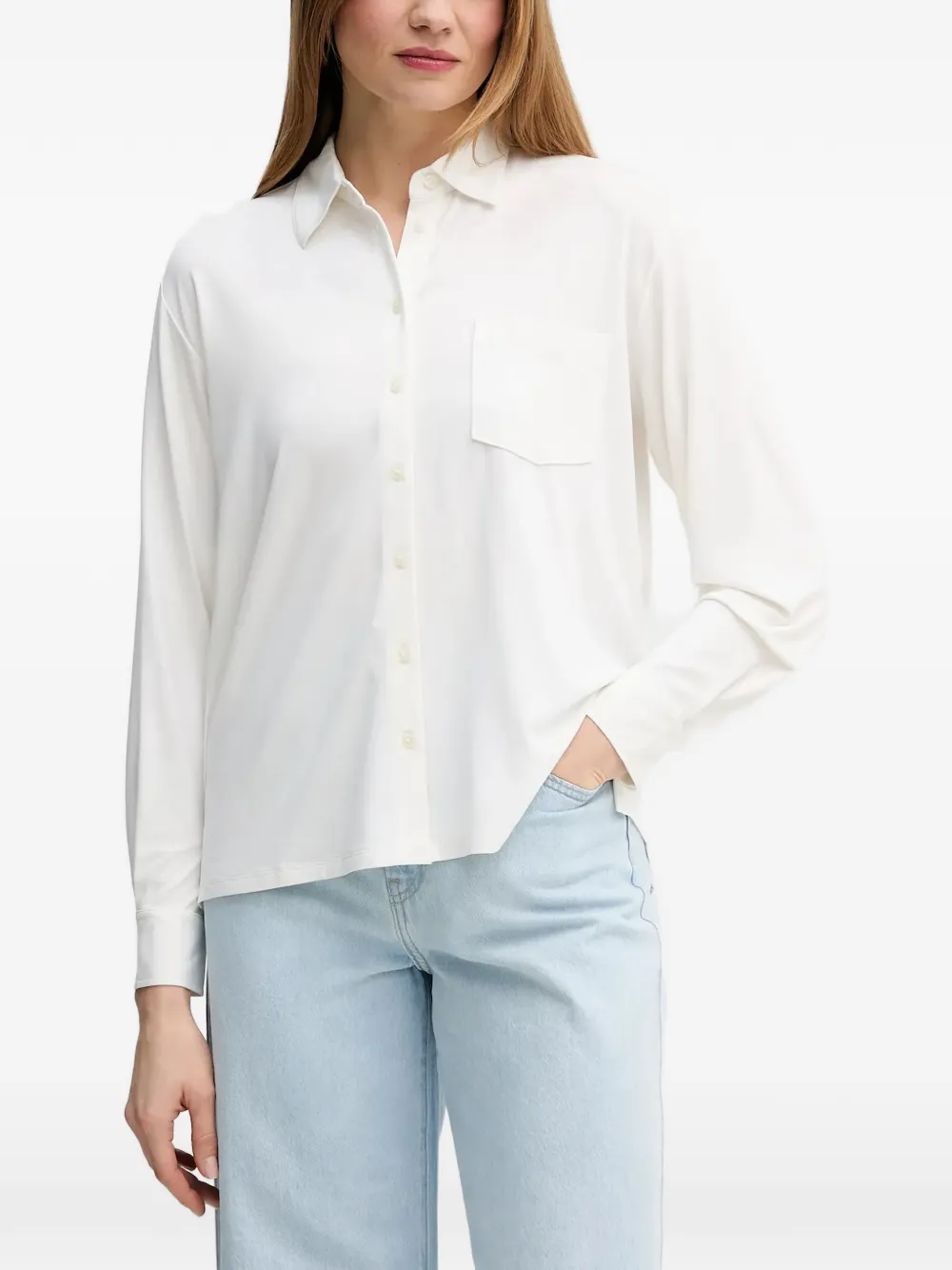 Marc O'Polo chest-pocket button-up shirt - Toni neutri