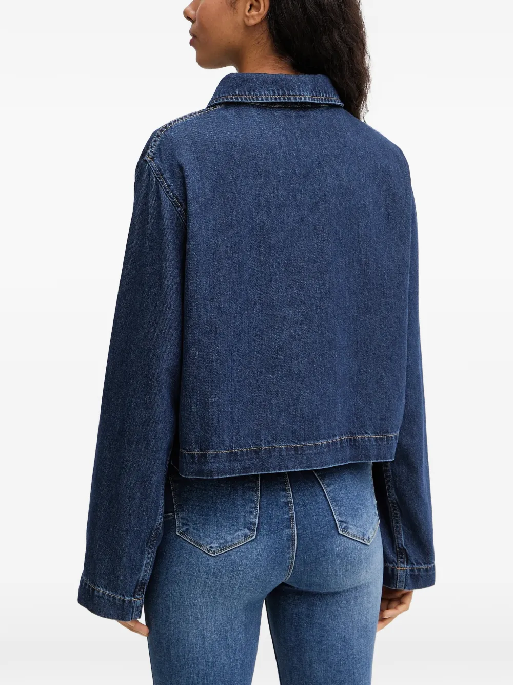 Marc O'Polo Denim poloshirt met zak detail Blauw