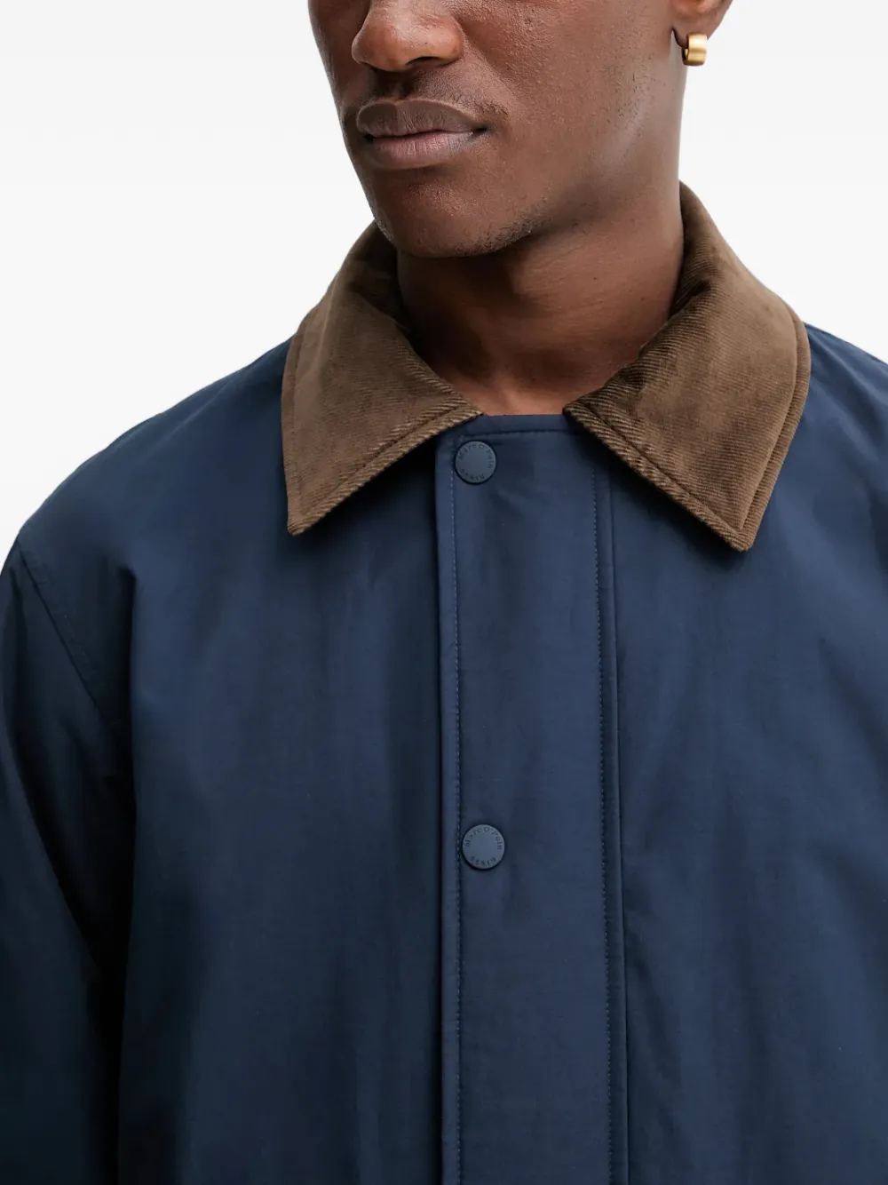 Corduroy-Collar Water-Repellent Jacket