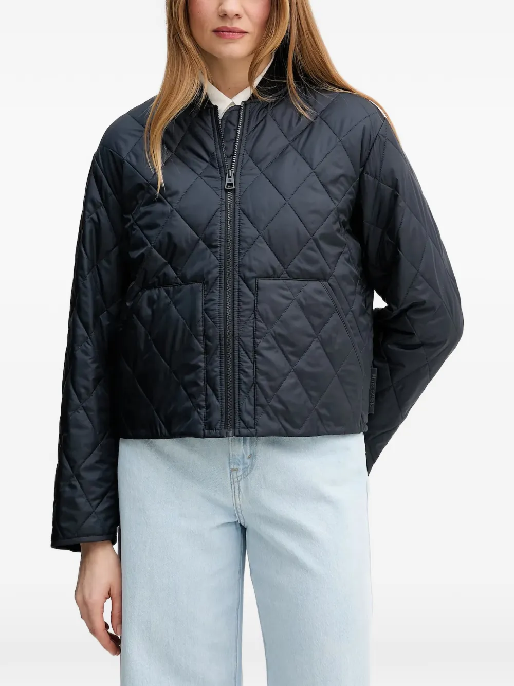 Marc O'Polo quilted-finish blouson jacket - Blu