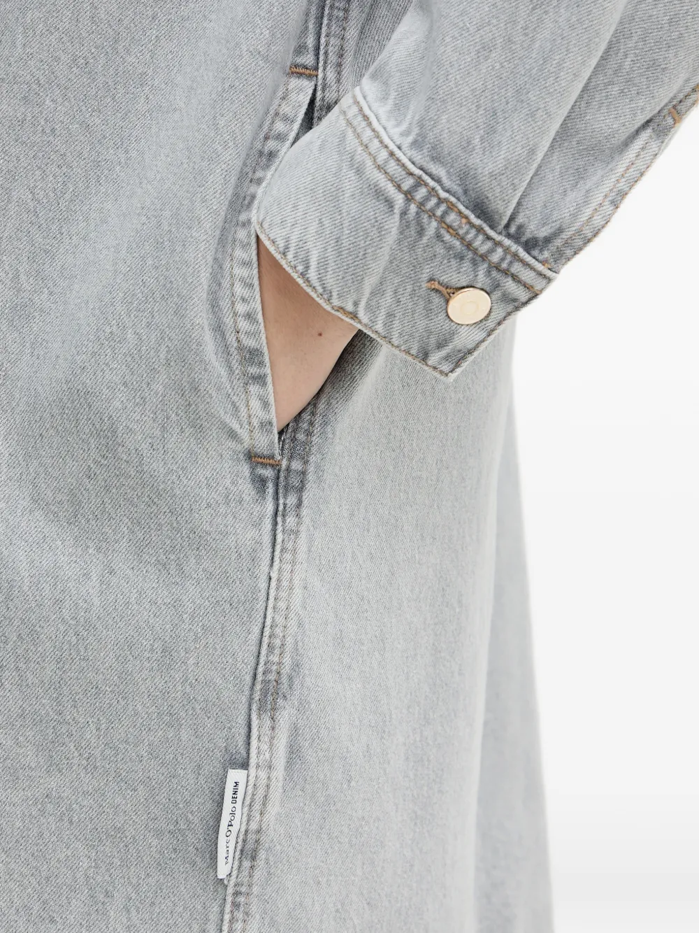 Marc O'Polo Mini-blousejurk met knopen Grijs