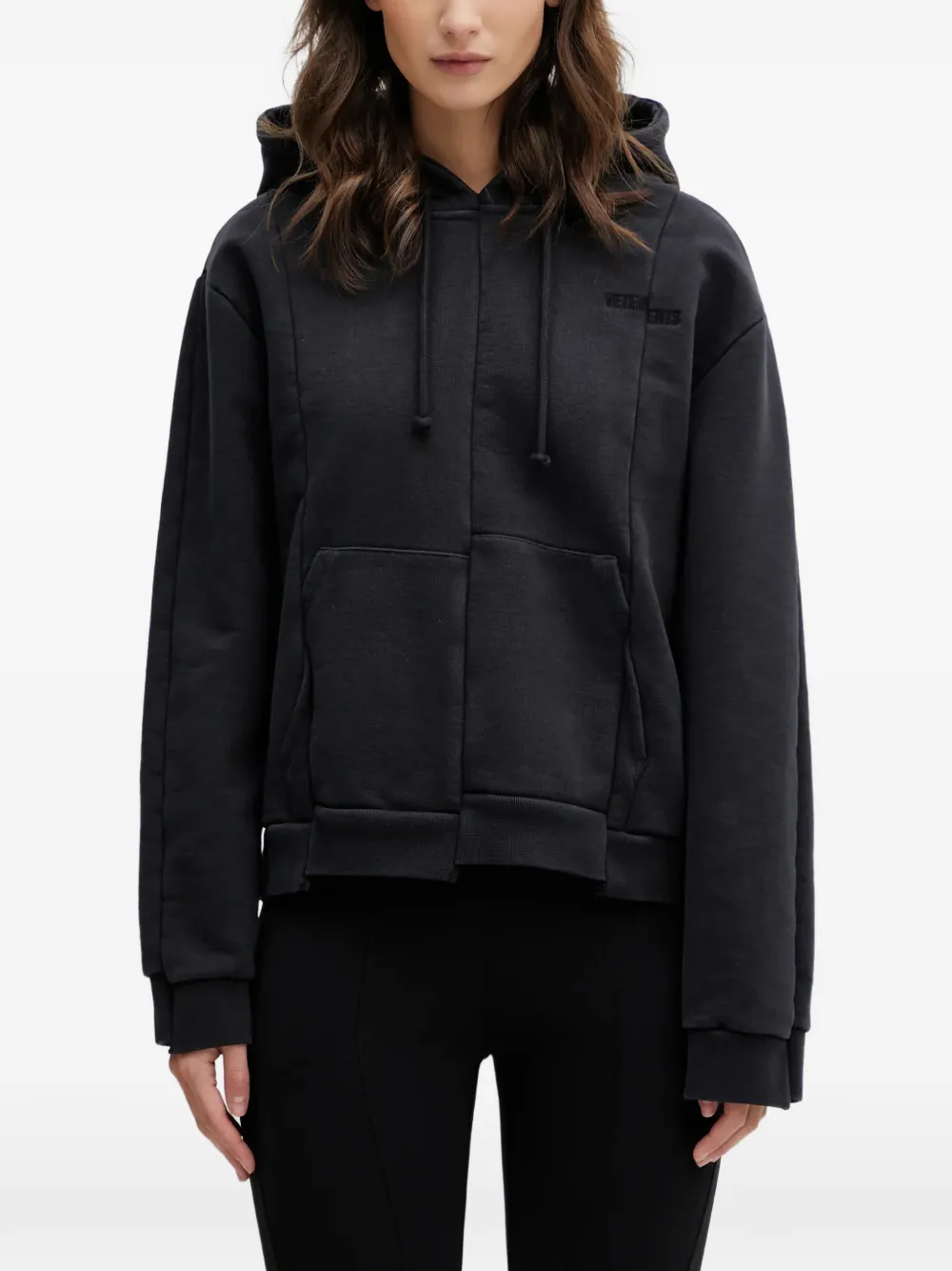 VETEMENTS Felpa con cappuccio e coulisse - Nero