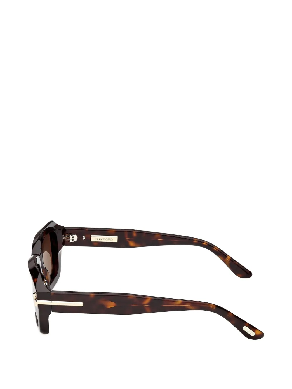 TOM FORD Eyewear Zonnebril met rechthoekig montuur Bruin