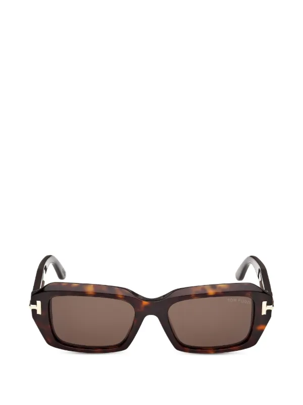 TOM FORD ブラウン スクエア サングラス TOM FORD Eyewear スクエアフレーム サングラス | ブラウン | FARFETCH JP