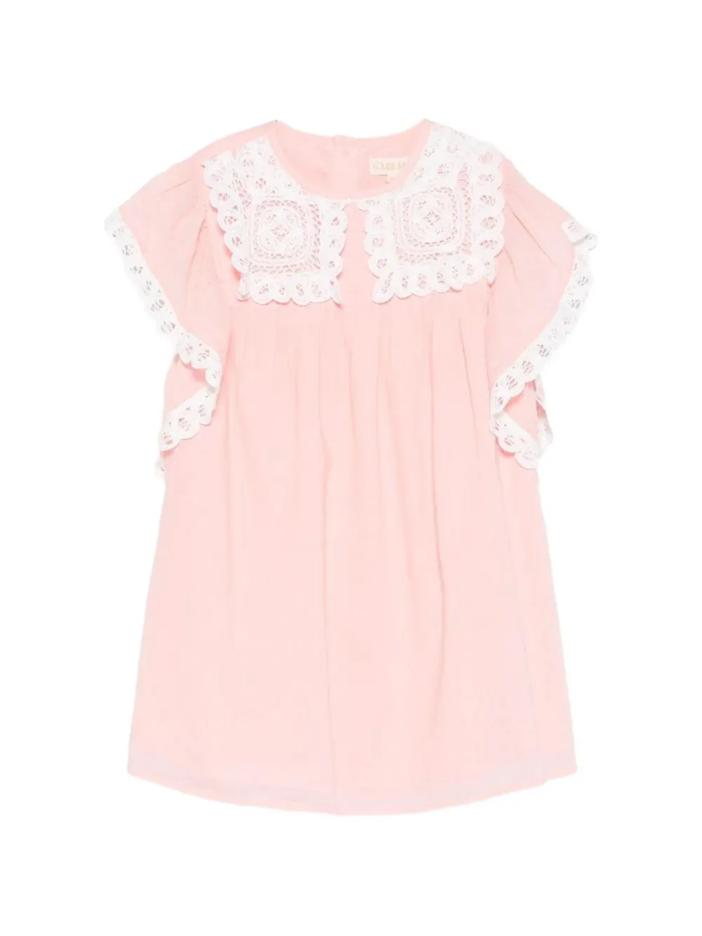 LOUISE MISHA KIDS Haida lace-collar dress - Rosa