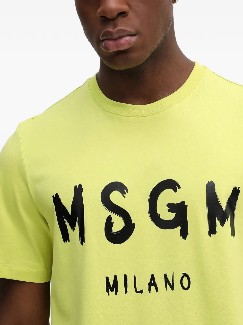 MSGM T-shirt met logodetail Geel