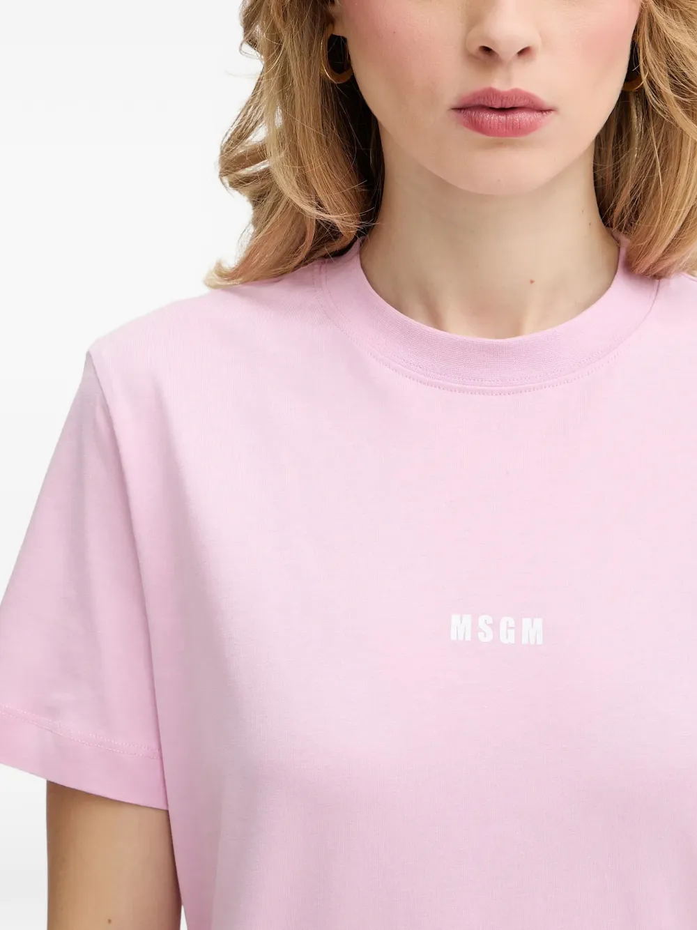 MSGM T-shirt met logodetail Roze