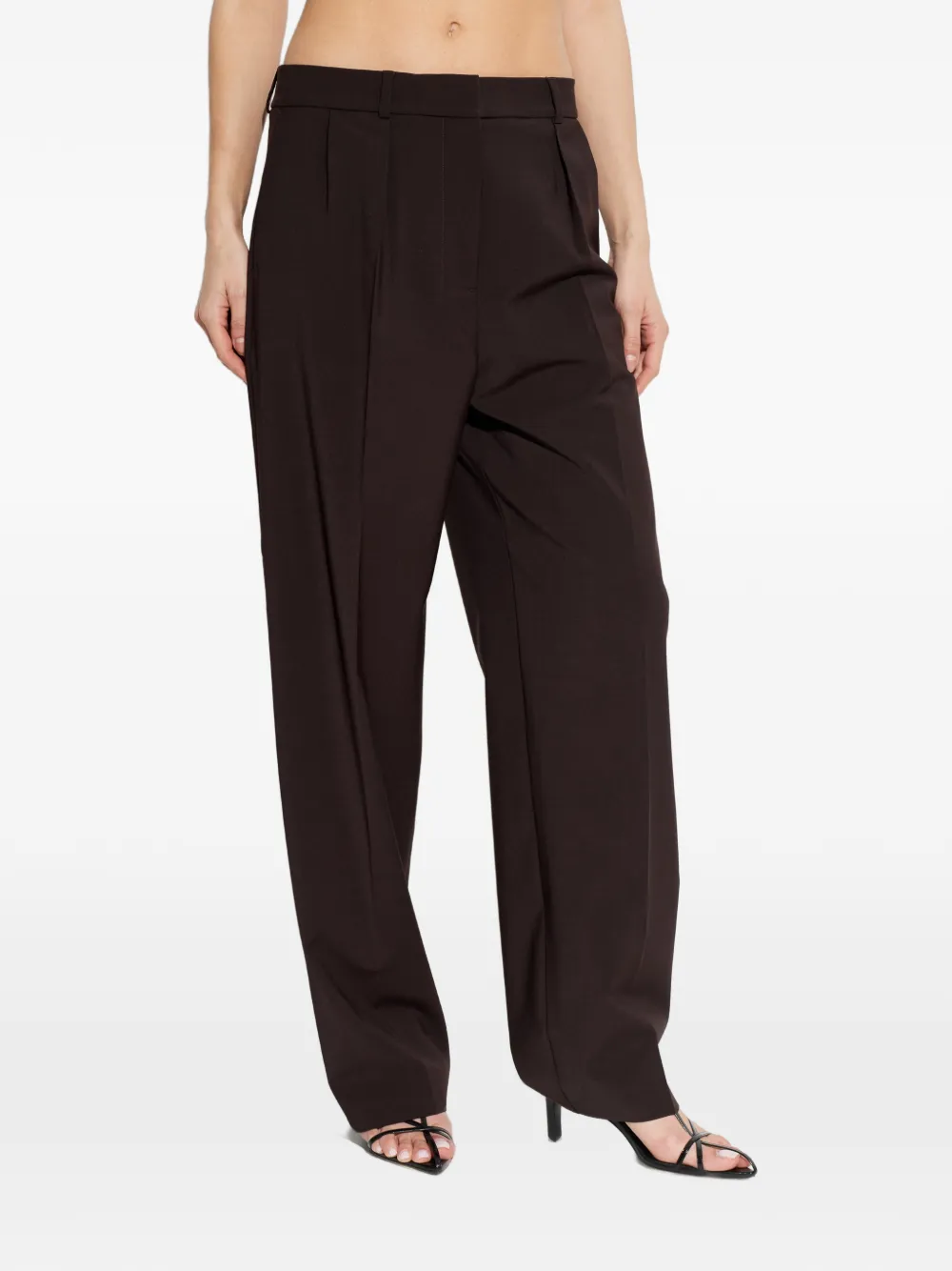  Lacoste Pleated Trousers - Brown 