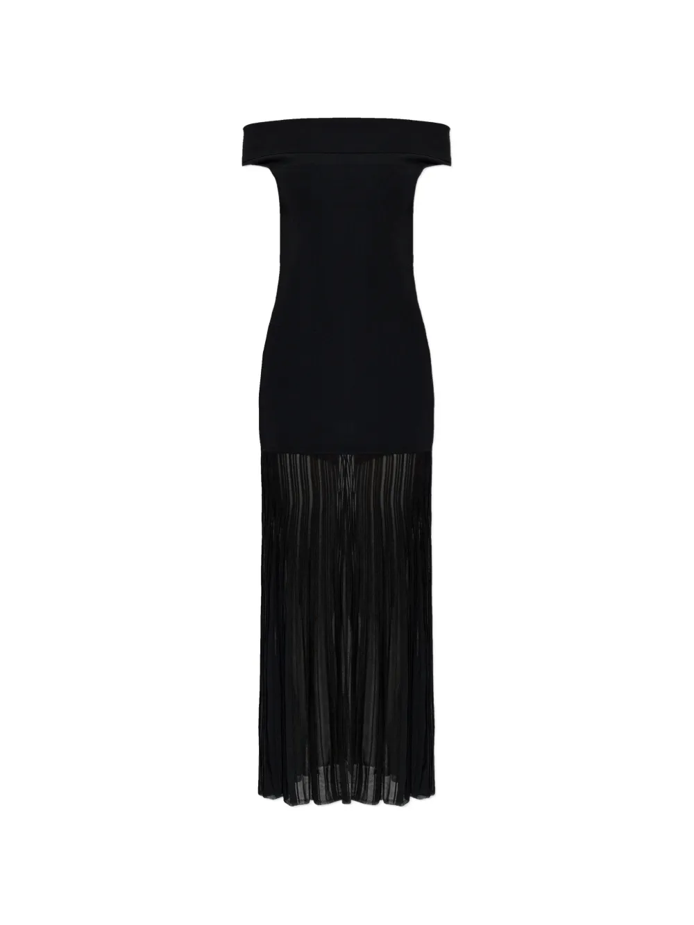 Michael Michael Kors off-shoulder pleated dress - Nero