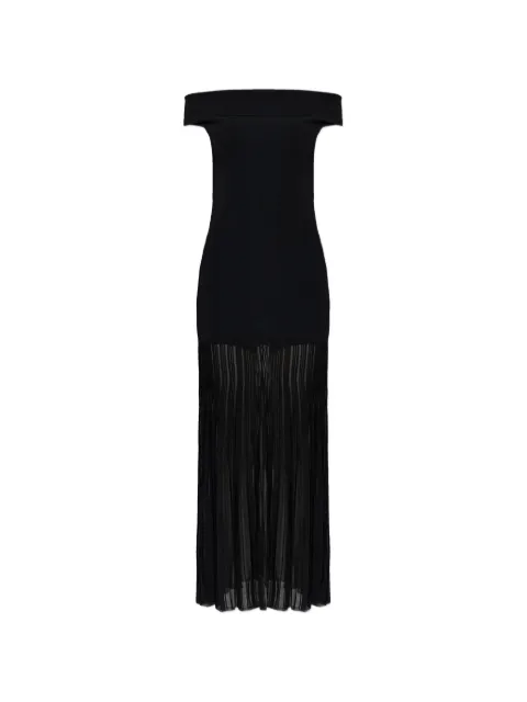 Michael Michael Kors off-shoulder sheer-panel dress