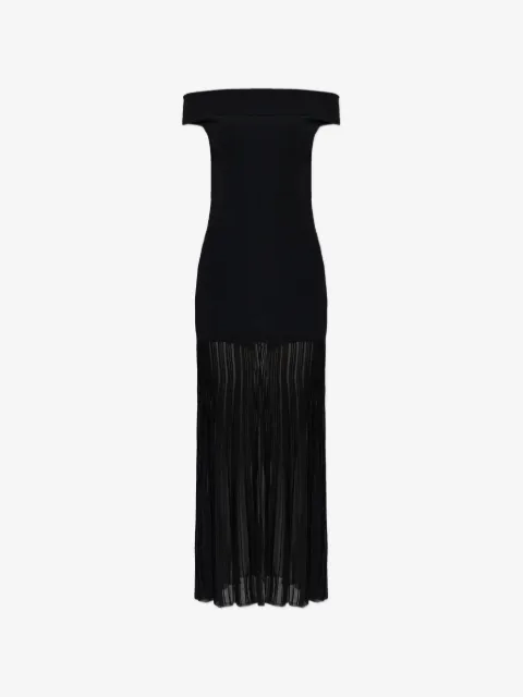 Michael Michael Kors off-shoulder sheer-panel dress