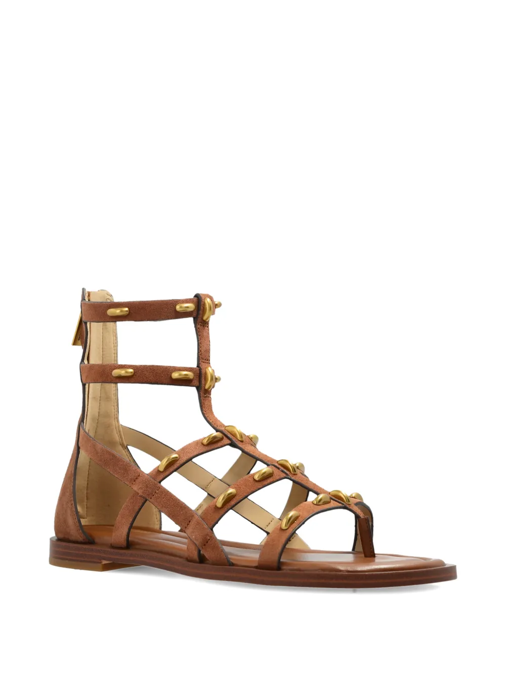 Michael Kors Sandalen met studs en bandjes Bruin