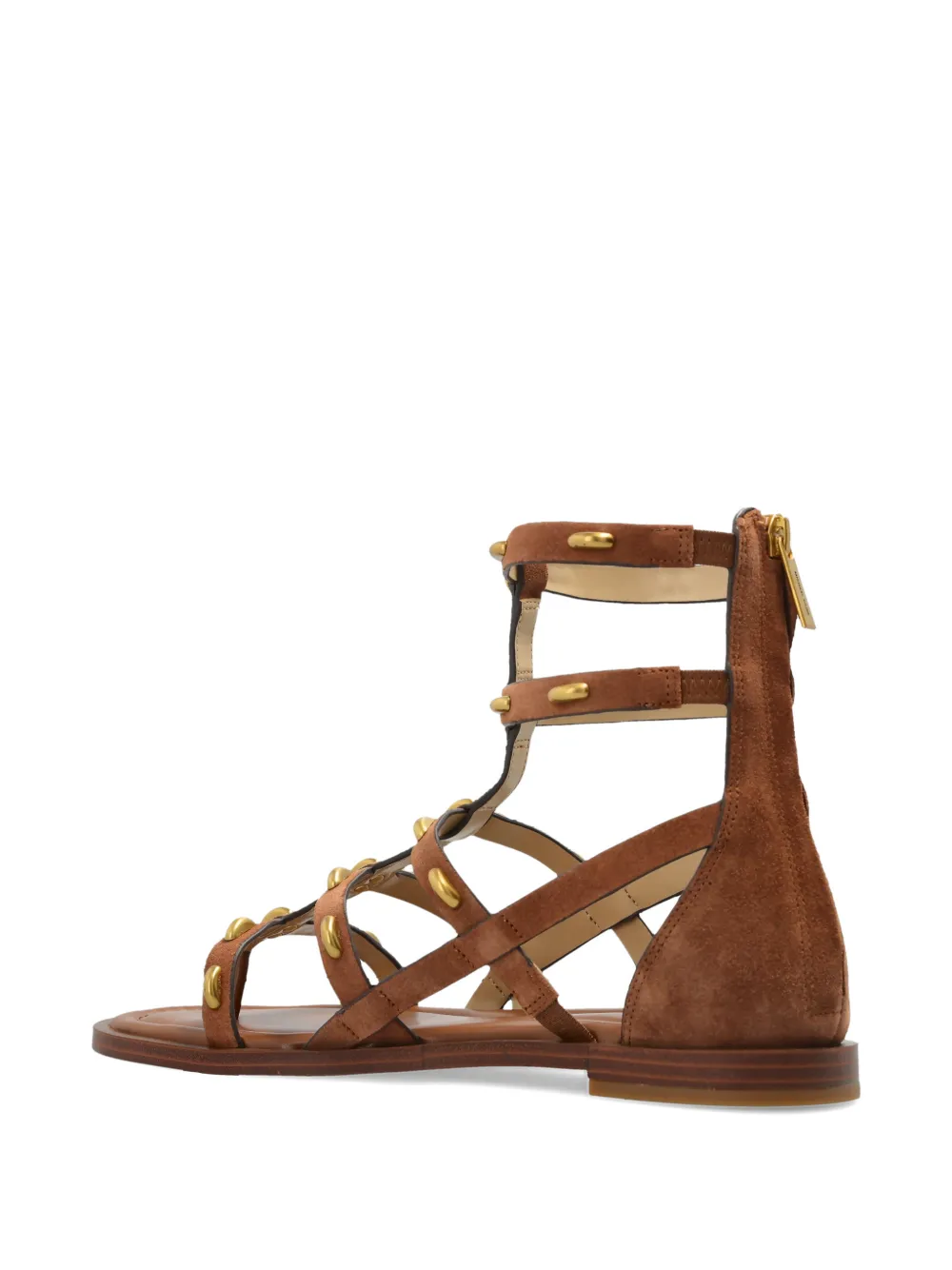 Michael Kors Sandalen met studs en bandjes Bruin