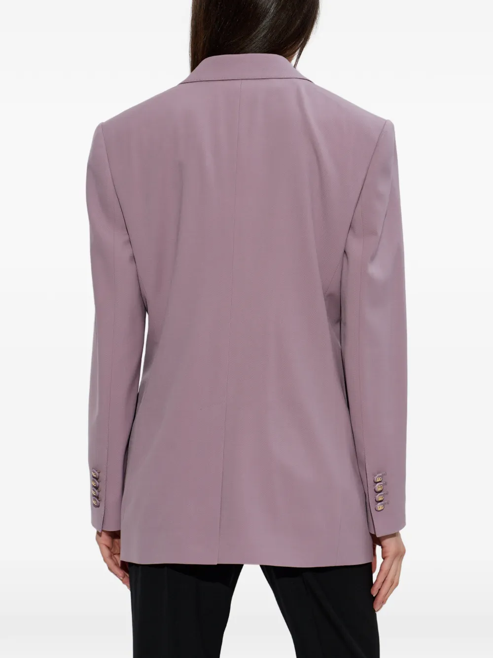 Dolce & Gabbana Blazer met knoopsluiting en V-hals Paars