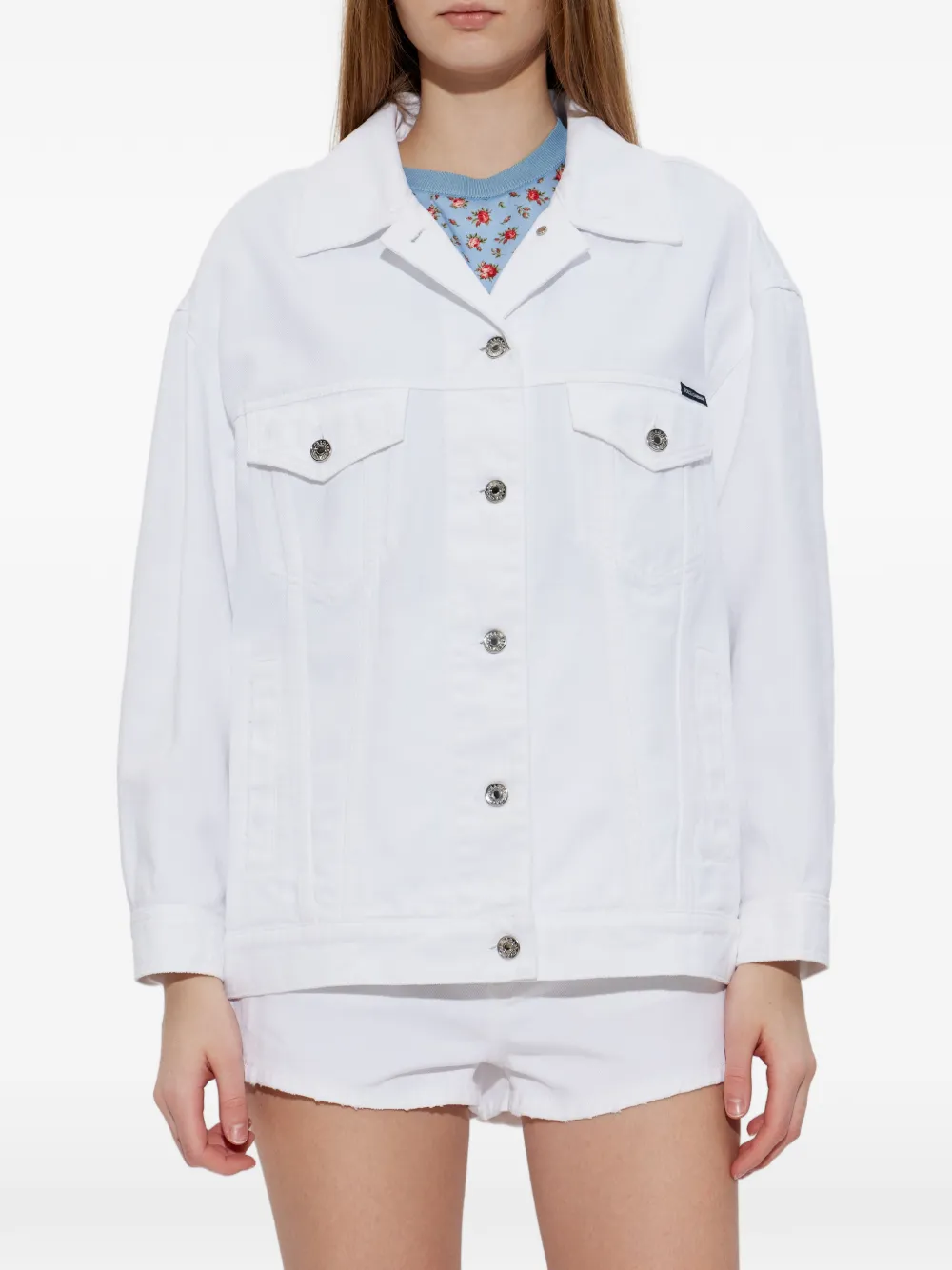 Dolce & Gabbana Spijkerjack Wit