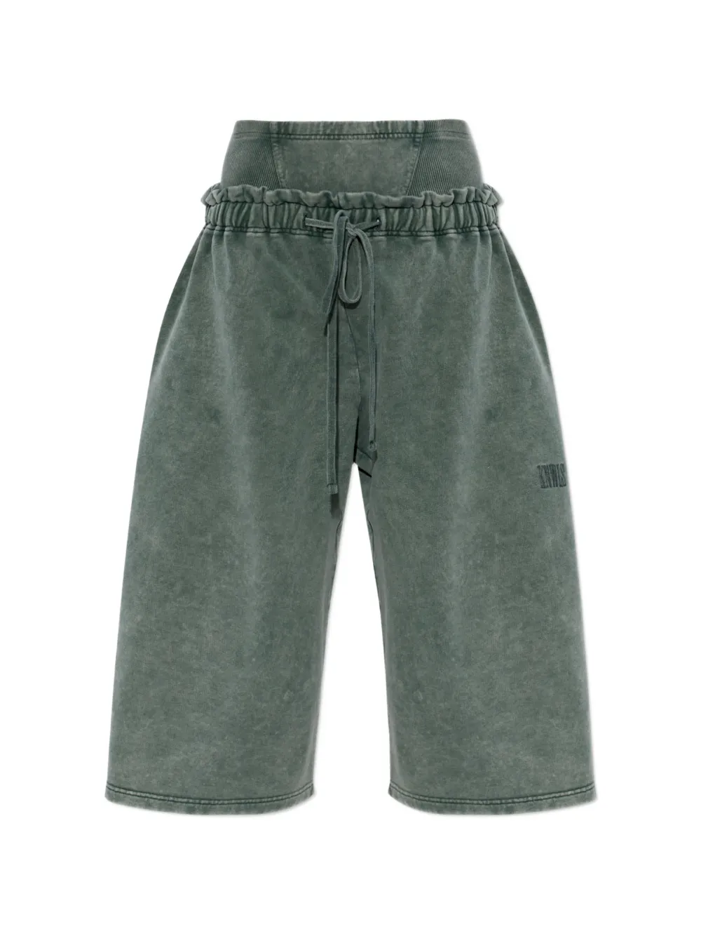KNWLS drawstring-fastening ruffled track pants - Verde