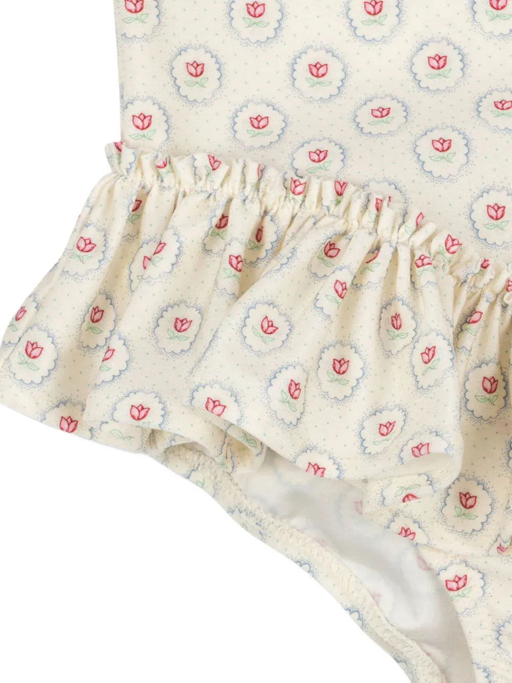 Konges Sløjd Badpak met bloemenprint Beige