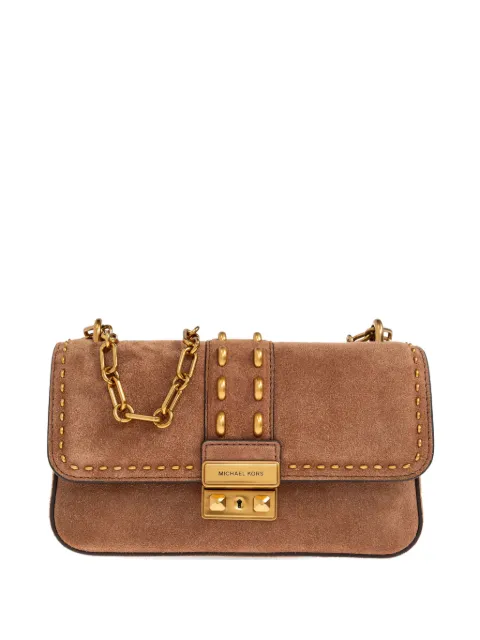 Michael Michael Kors 트라이베카 스터드 체인 레더 숄더 백