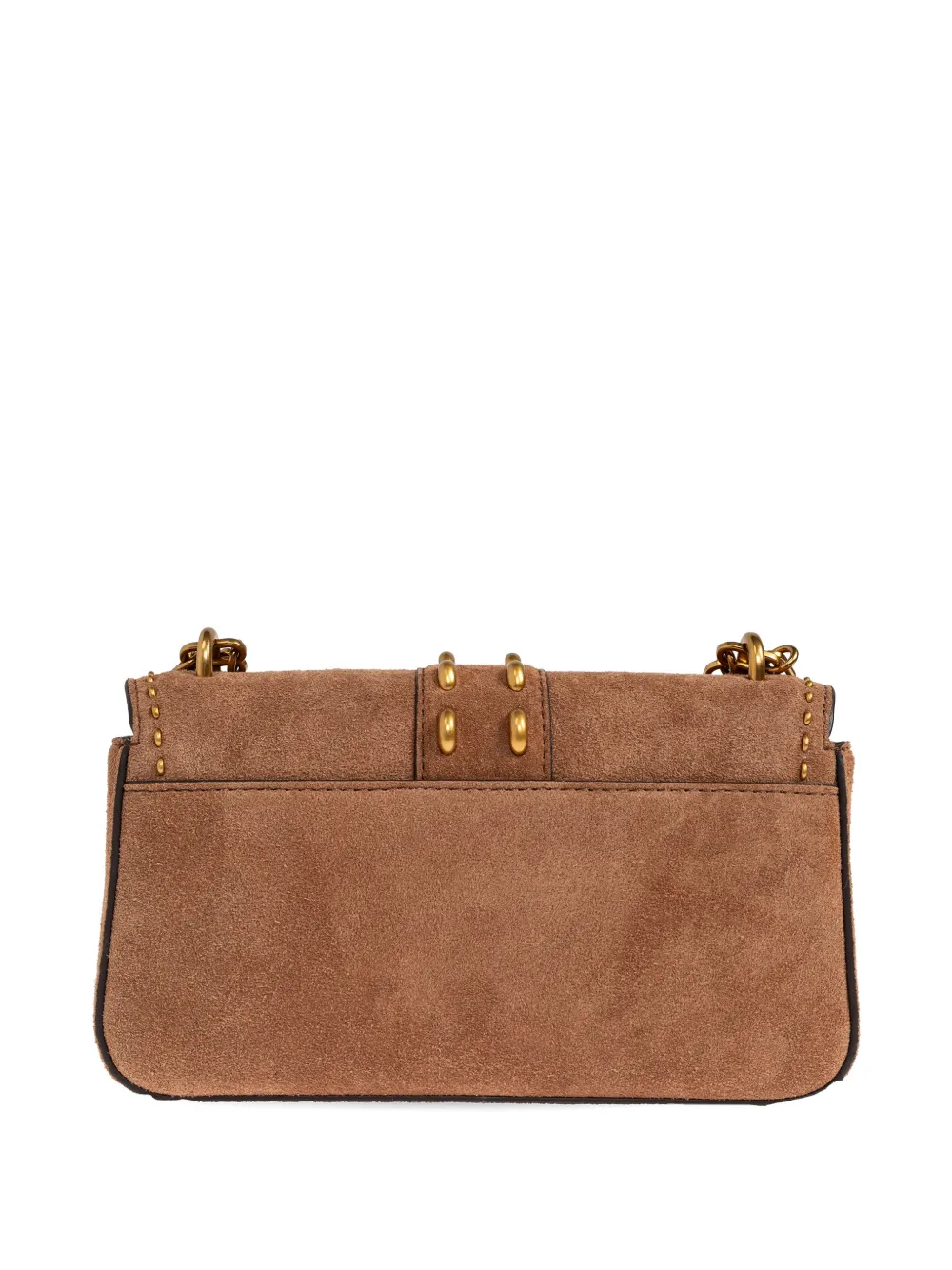 Michael Kors Tribeca leren schoudertas met kettinghengsel en studs Beige