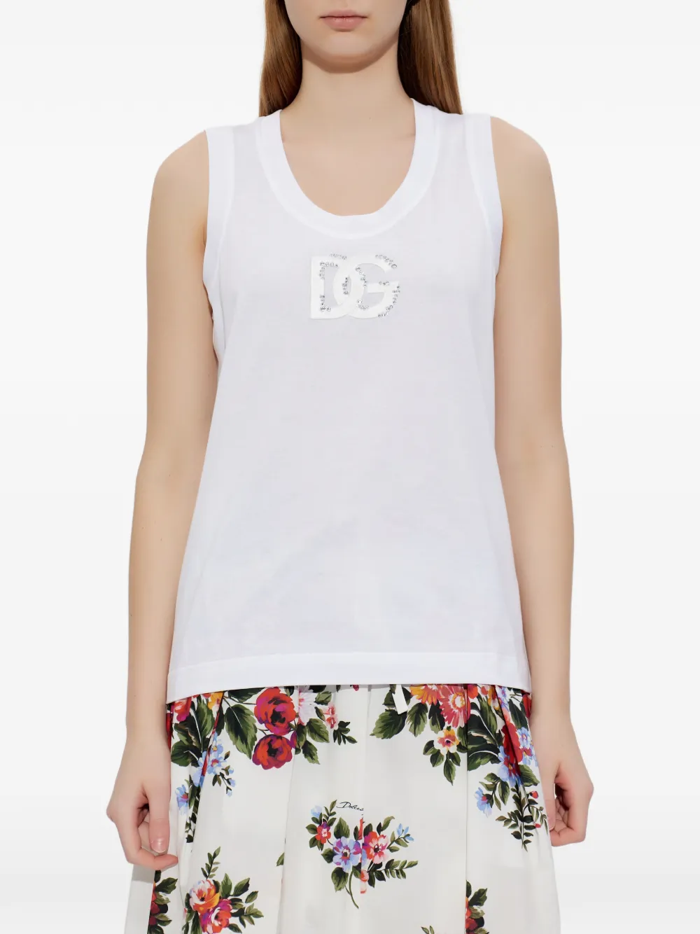 Dolce & Gabbana Tanktop met logodetail Wit