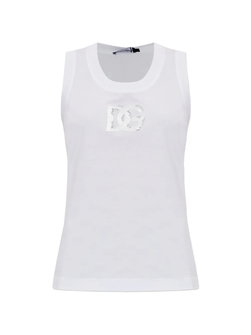 Dolce & Gabbana logo-detail tank top - Bianco
