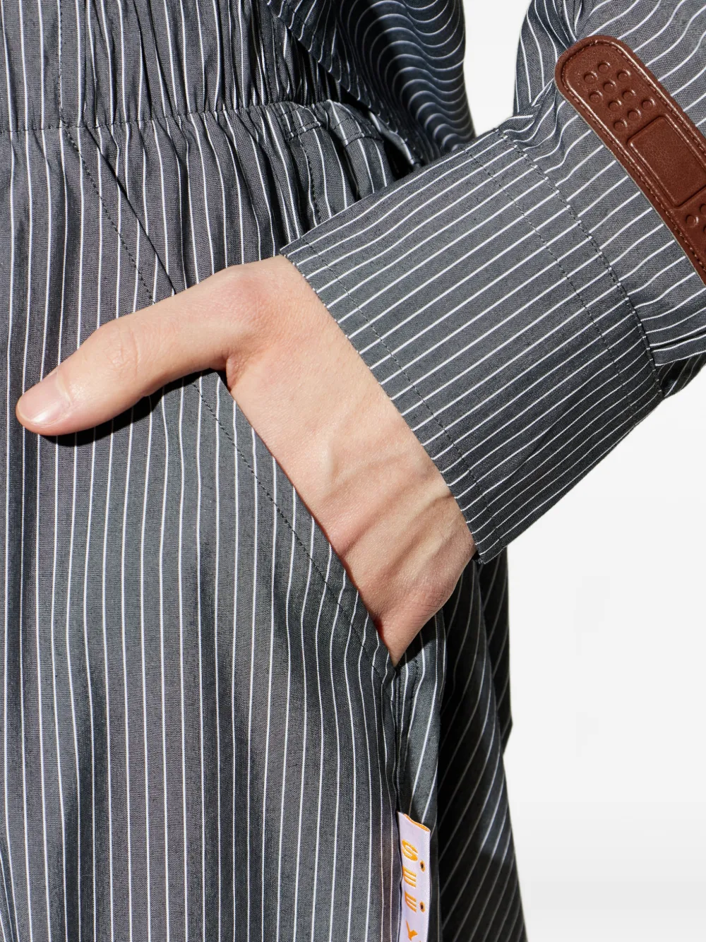 PDF Gestreepte broek Grijs