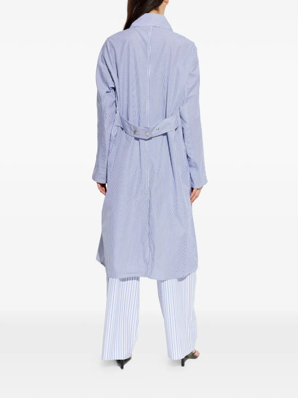  Rag & Bone Striped Buttoned Coat - Blue 
