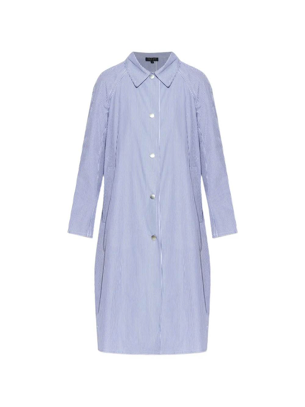 rag & bone striped buttoned coat - Blu