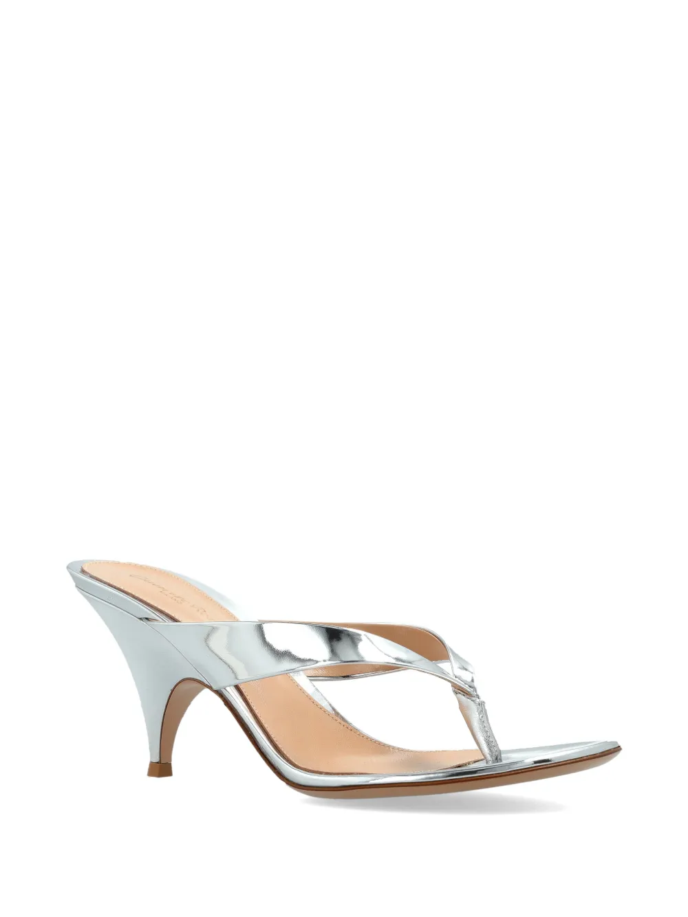 Gianvito Rossi Sofia open-toe leather sandals Zilver
