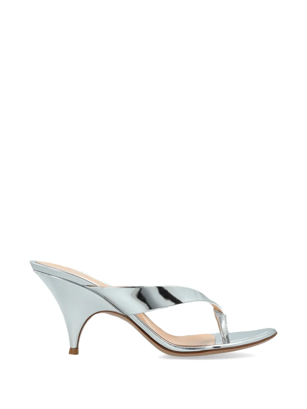 Gianvito Rossi Sofia open-toe leather sandals Zilver
