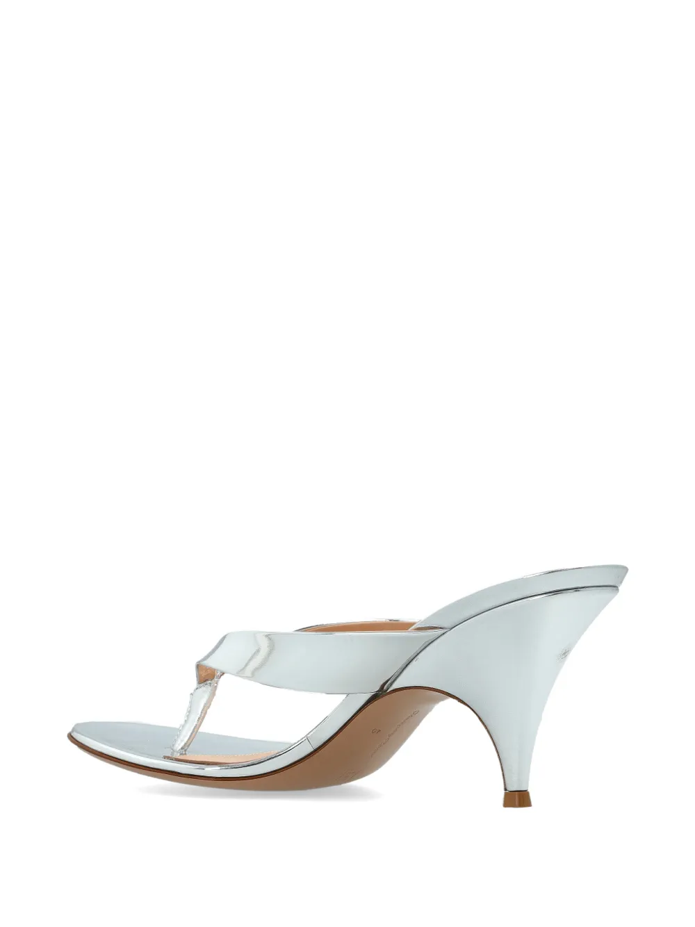 Gianvito Rossi Sofia open-toe leather sandals Zilver
