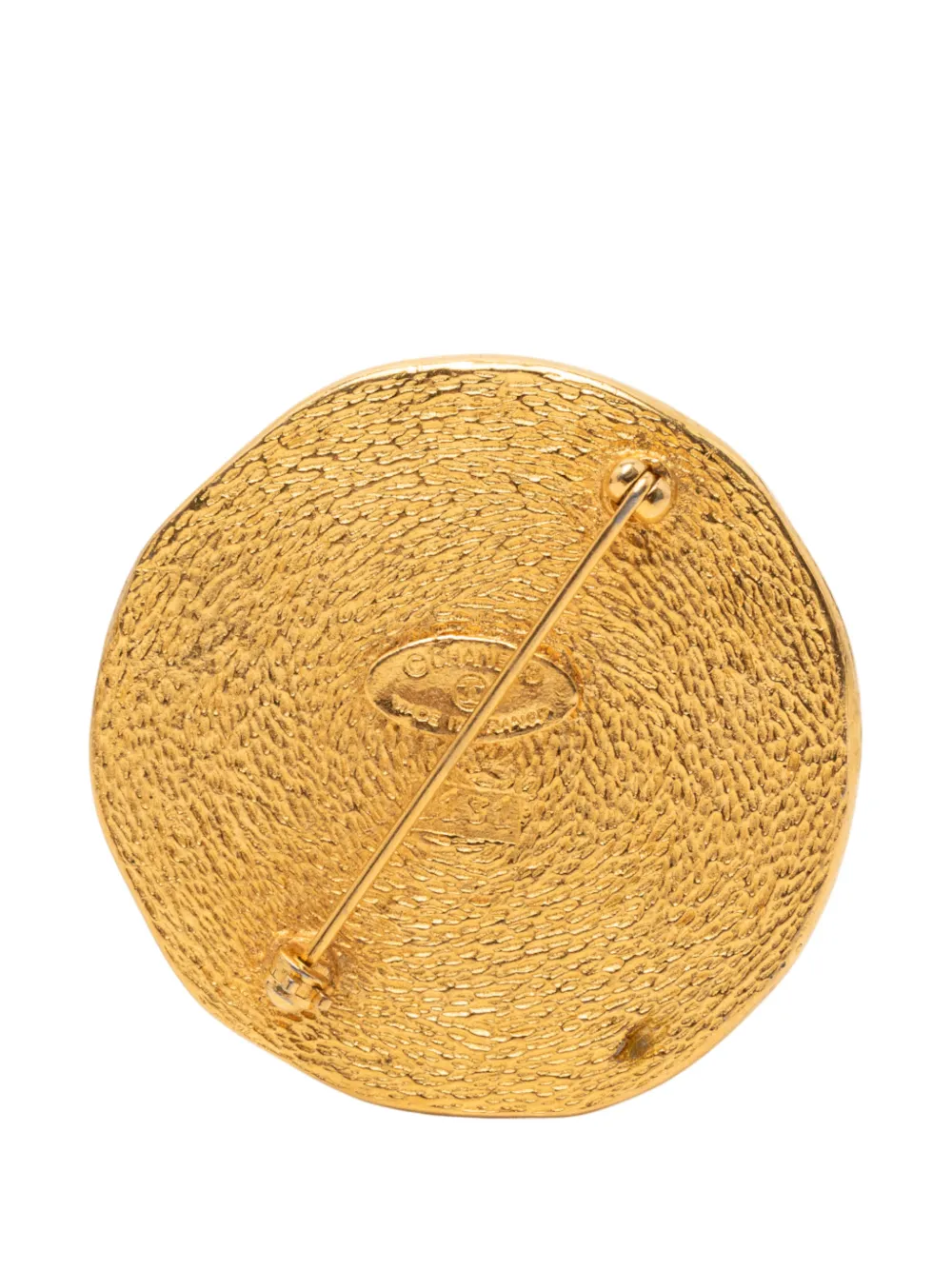 20th Century Gold Plated 31 Rue Cambon Coin Brooch Costume Brooch