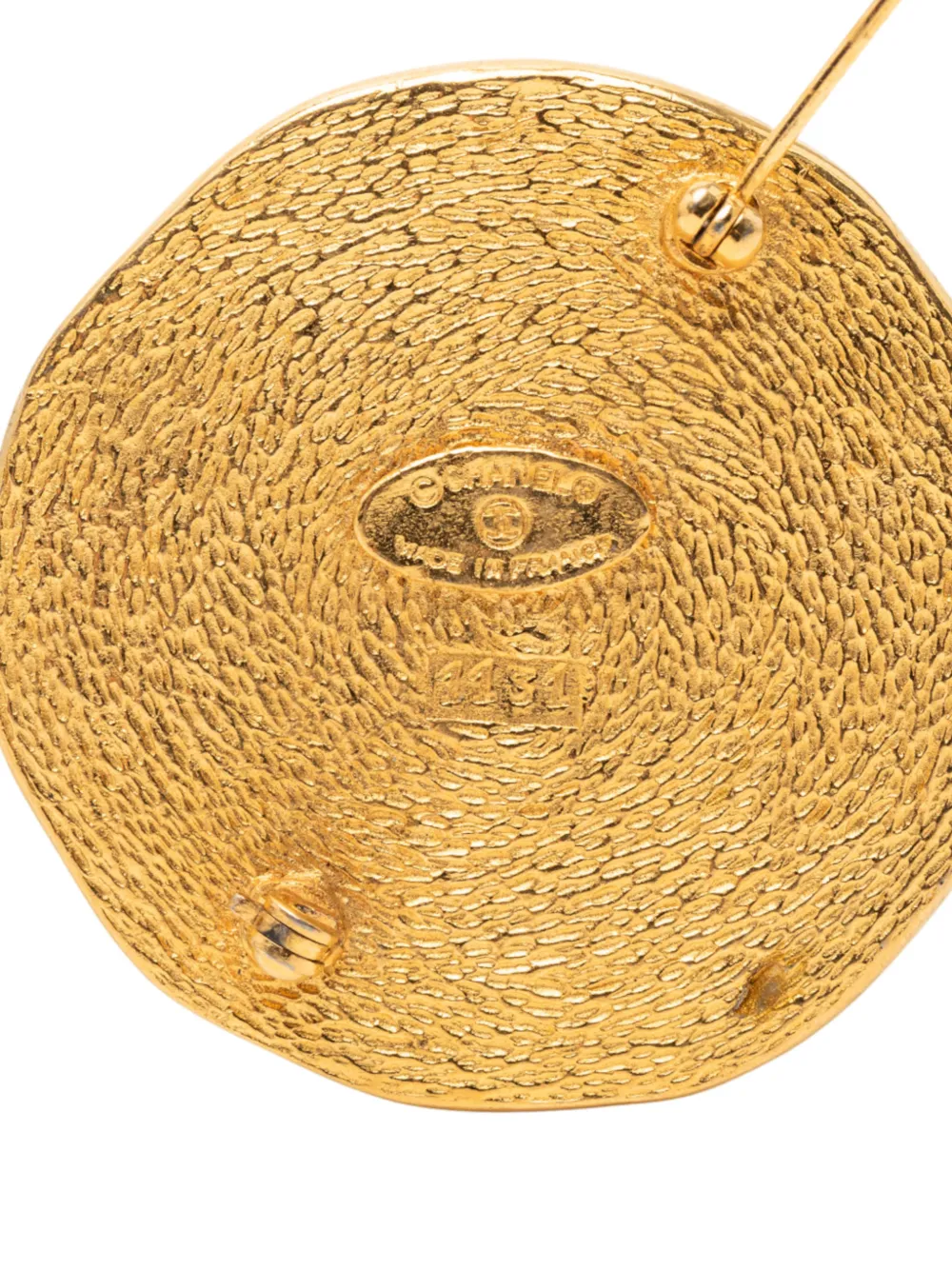 20th Century Gold Plated 31 Rue Cambon Coin Brooch Costume Brooch