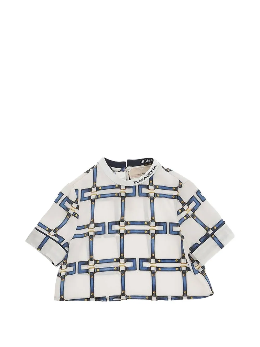 Elisabetta Franchi La Mia Bambina patterned blouse - Bianco