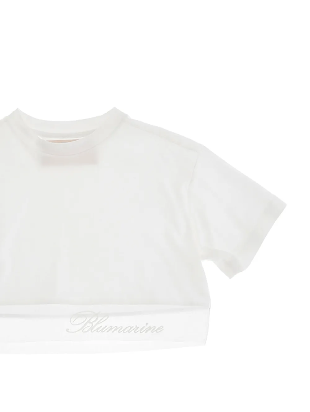 Semi Sheer-Panel T-Shirt