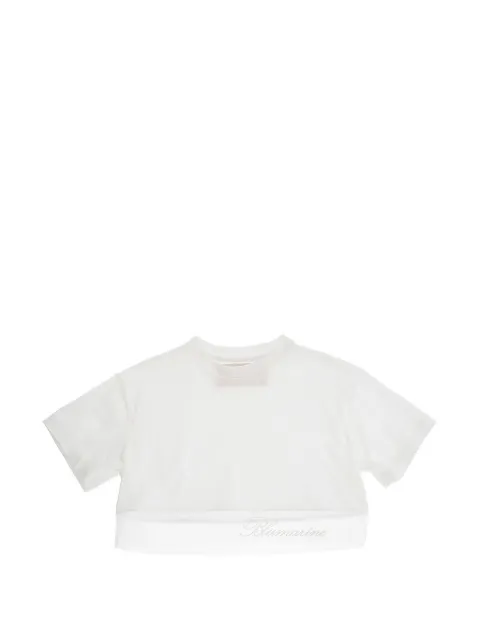 Miss Blumarine playera con panel traslúcido