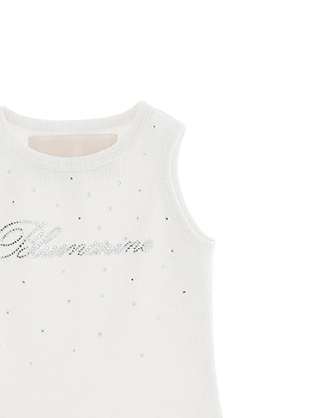  Miss Blumarine Logo-embellished Top - White 
