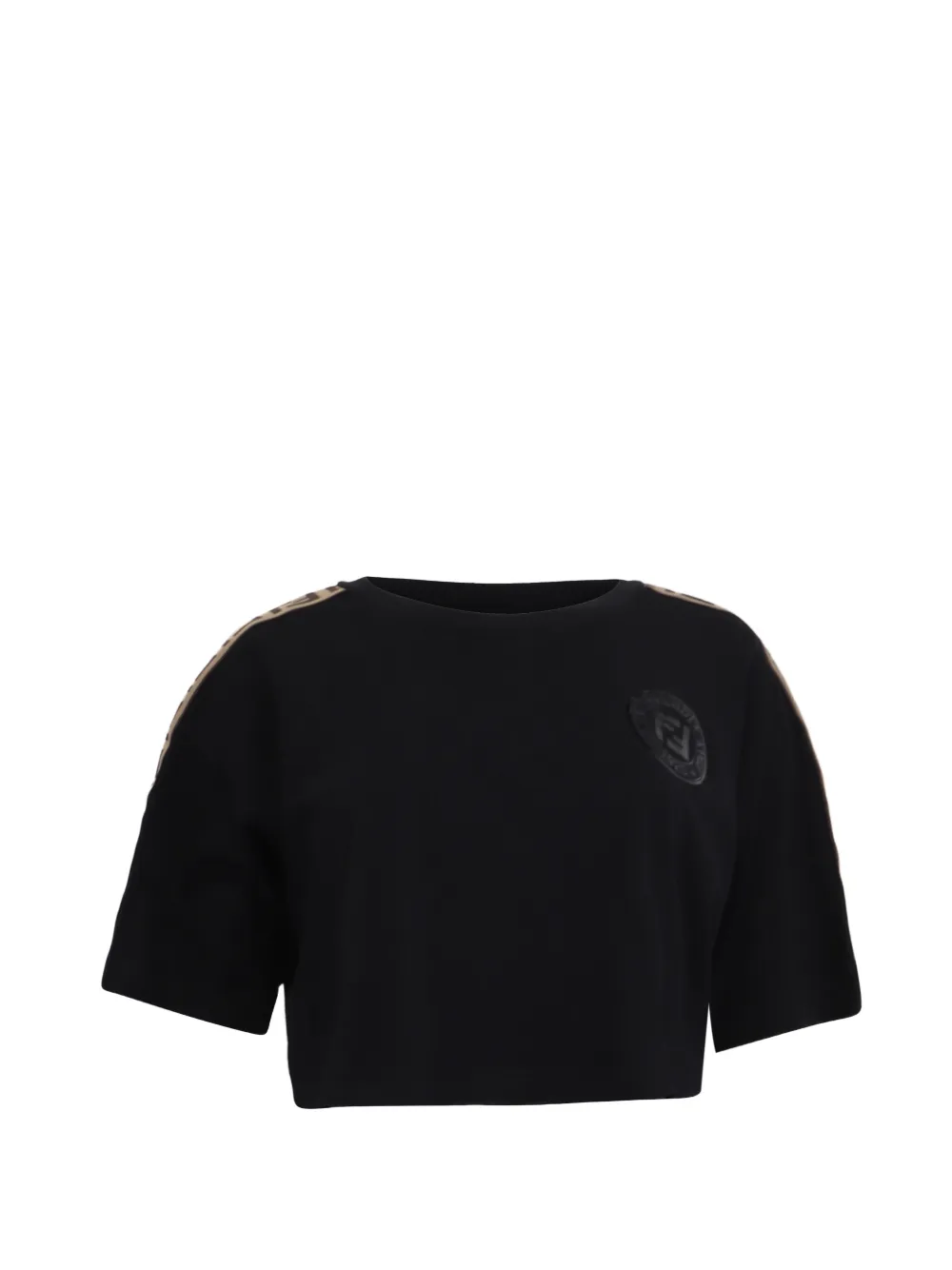 Fendi Pre-Owned Fendirama cropped T-shirt - Nero