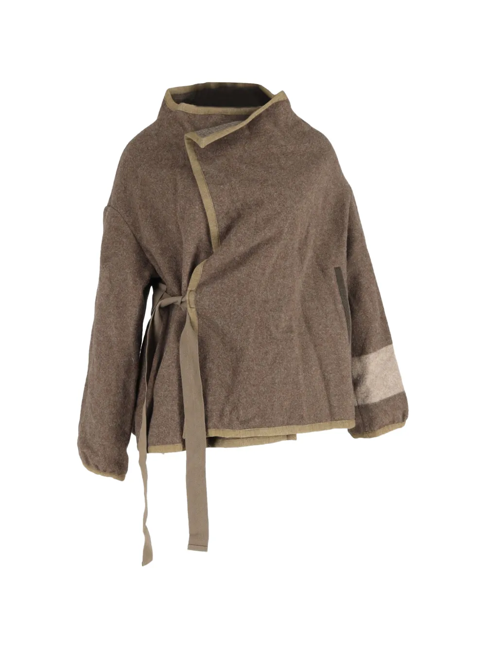 Yohji Yamamoto Pre-Owned asymmetric wrap jacket - Marrone