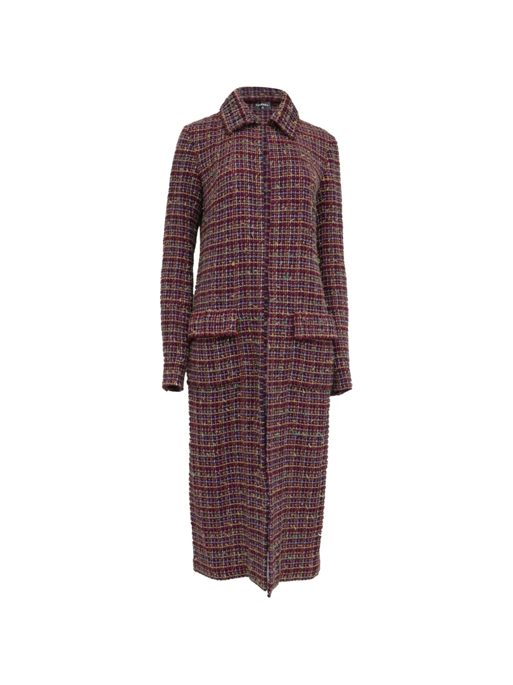 CHANEL Pre-Owned tweed pockets coat - Rot