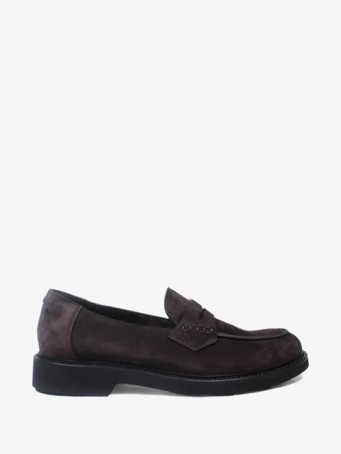 Canali mocasines penny de piel con paneles