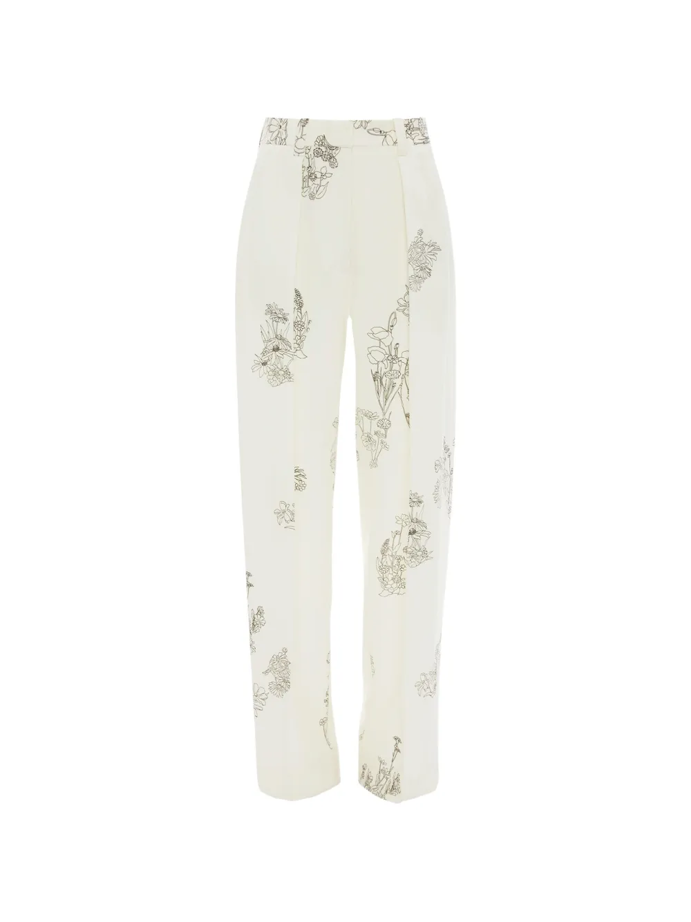 Victoria Beckham wide-leg floral trousers - Toni neutri