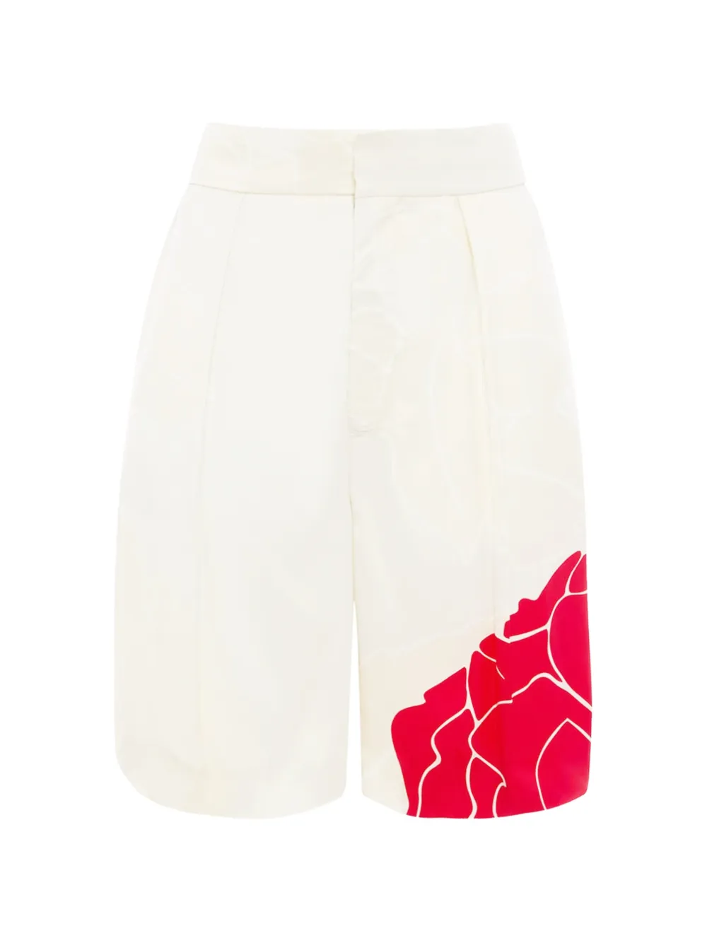 Victoria Beckham floral-print tailored shorts - Toni neutri